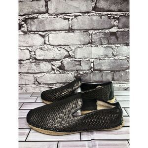 UGG Australia Sandrinne Black Metallic Basket Espadrilles Flats Shoes Women Sz 9